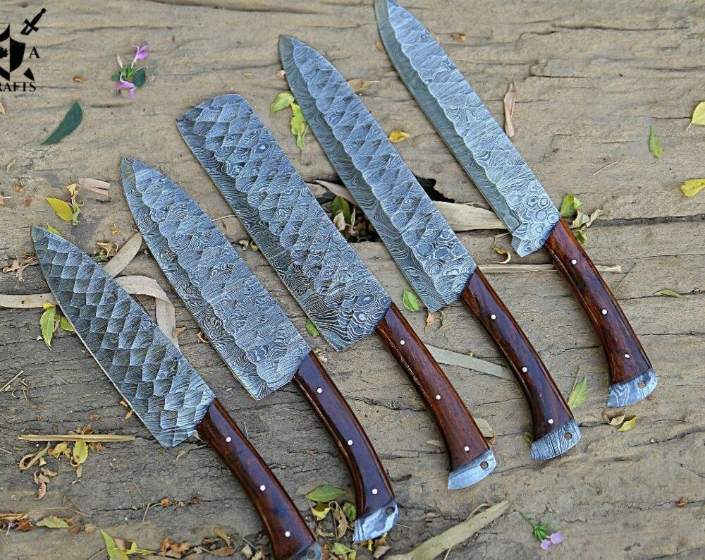 Handmade Damascus Steel Chef Knife Set