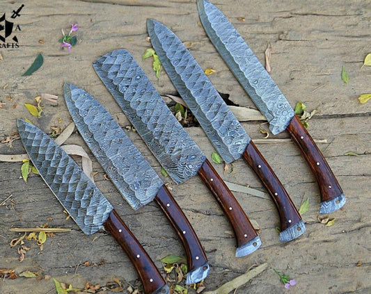 Handmade Damascus Steel Chef Knife Set